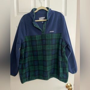 Lands’ End Fleece pullover. 1x like new